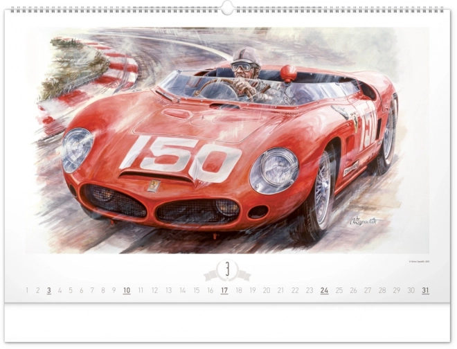 Nástěnný kalendář Oldtimers – Václav Zapadlík 2024, 64 × 42 cm