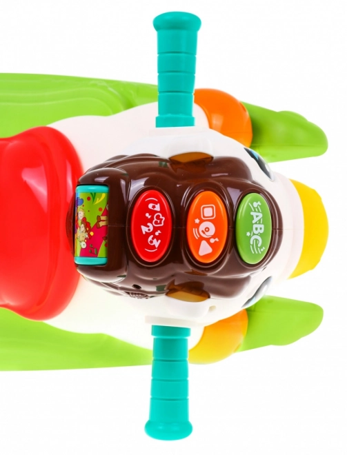 Houpací kůň 2 v 1 pro děti 18m+ Interaktivní funkce + zvuky Světla