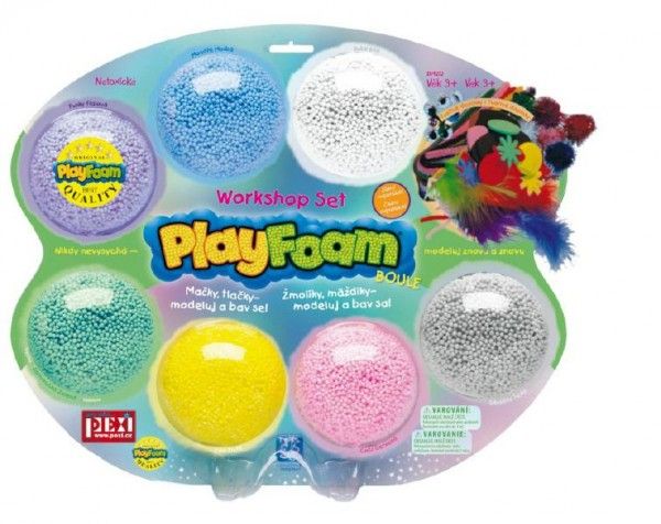 PlayFoam® Modelína/Plastelína kuličková s doplňky 7 barev