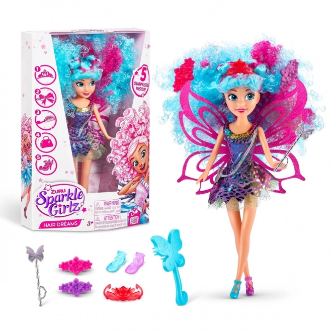 10,5palcová panenka Sparkle Girlz Dream styling