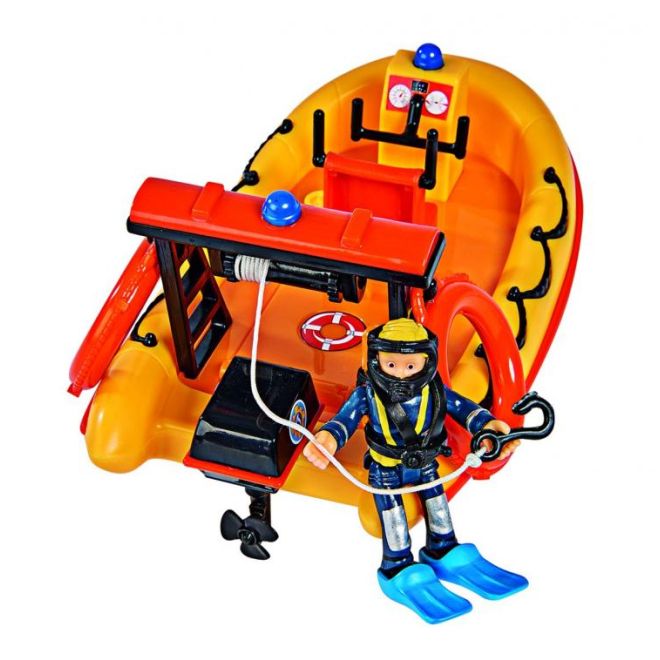 Požárník Sam Člun Neptun s figurkou