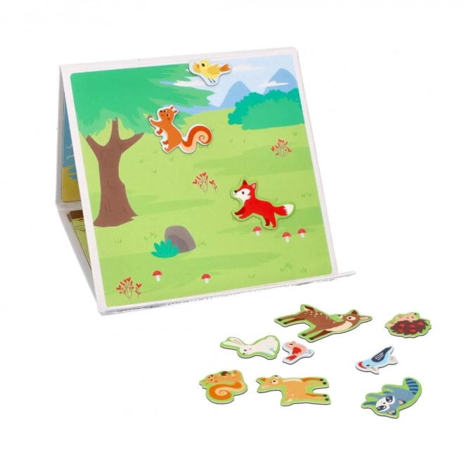 Magnetická puzzle knížka - Lesní zvířata