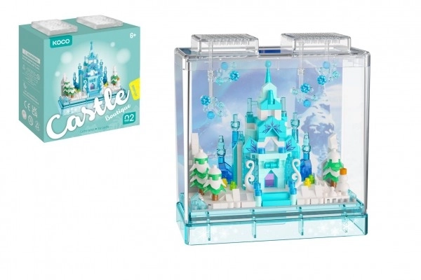 Stavebnice mini KOCO Zimní hrad plast 381ks v krabičce 11x12x5cm