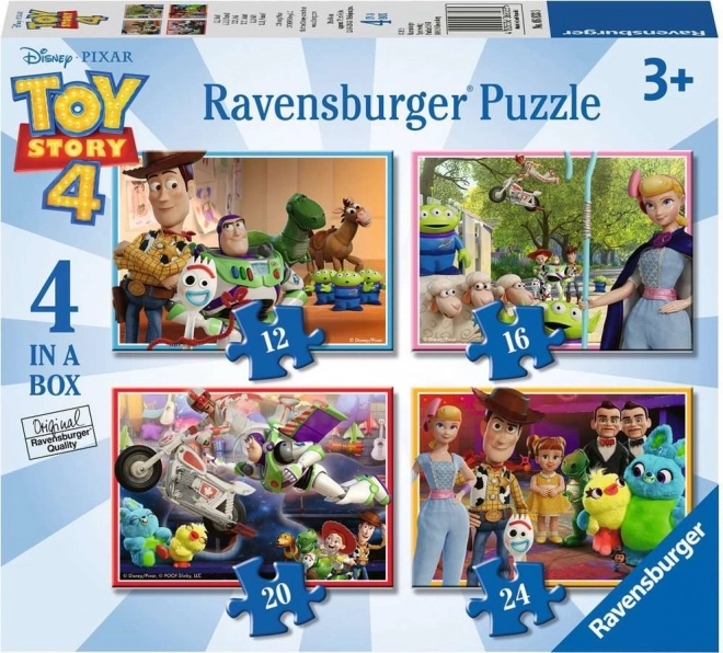 RAVENSBURGER Puzzle Toy Story 4, 4v1 (12, 16, 20, 24 dílků)