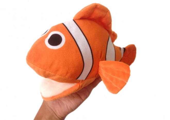 Plyšový maskot Rybí klaun Oranžový maňásek 25 cm