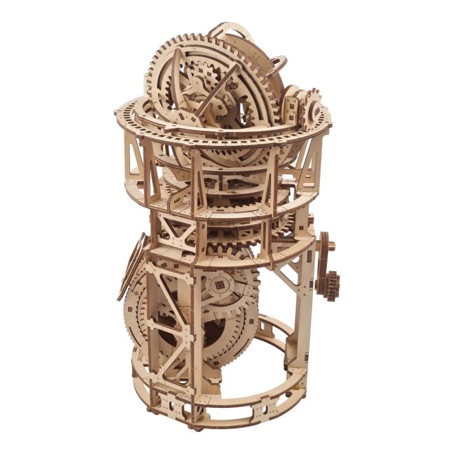 Ugears 3D dřevěné mechanické puzzle Hodinový strojek s tourbillonem