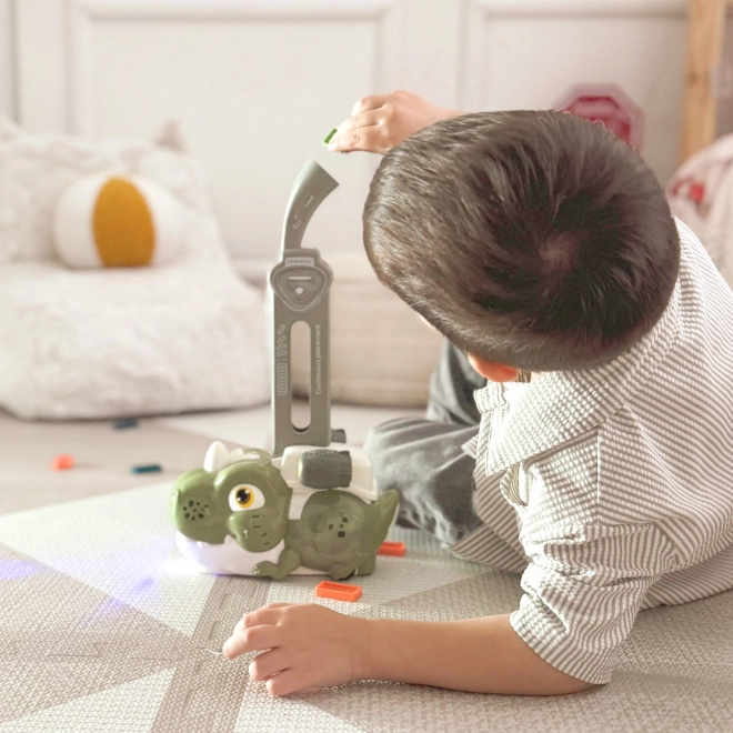 Elektrická lokomotiva dinosaurus na kostky Domino
