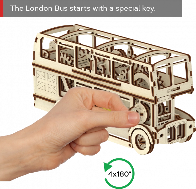 WOODEN CITY 3D puzzle Londýnský autobus 216 dílů