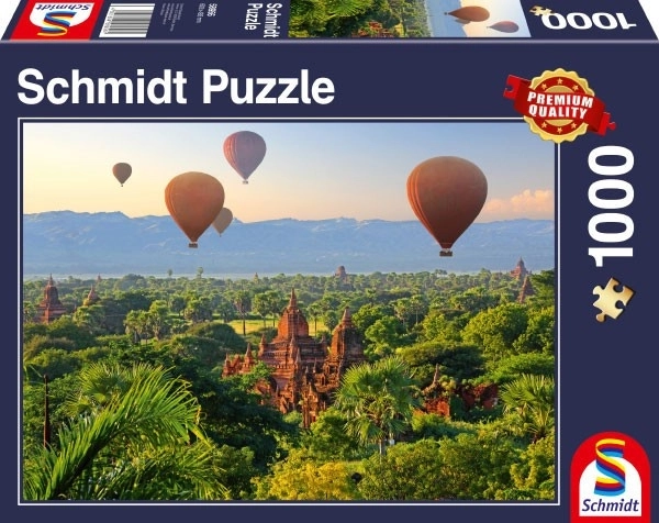 Puzzle 1000 prvků Balóny nad Mandalají / Myanmarem