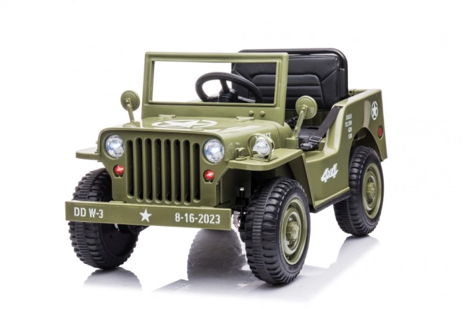 Auto na baterie v olivově zelené 4x4