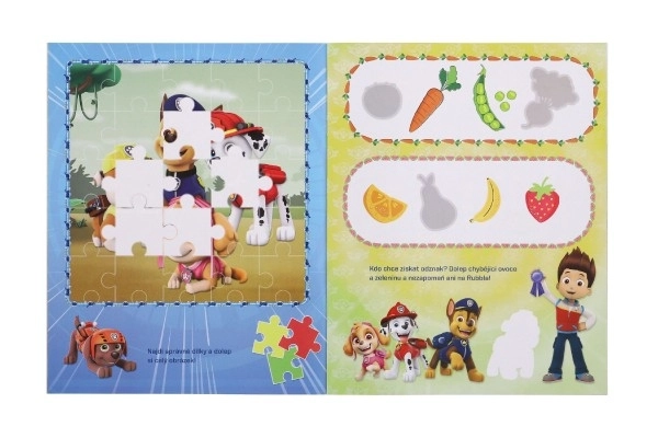 Sešit Samolepkování Paw Patrol/Tlapková patrola se samolepkami CZ verze 22x27cm