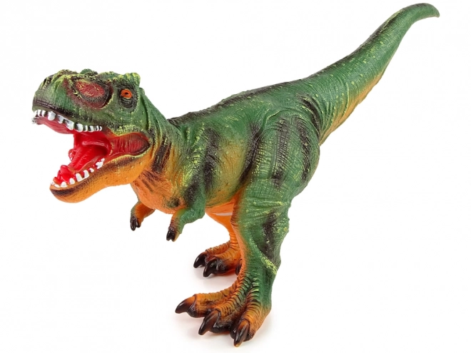 Velký dinosaurus Tyrannosaurus Rex Zelený a oranžový zvuk 60 cm dlouhý