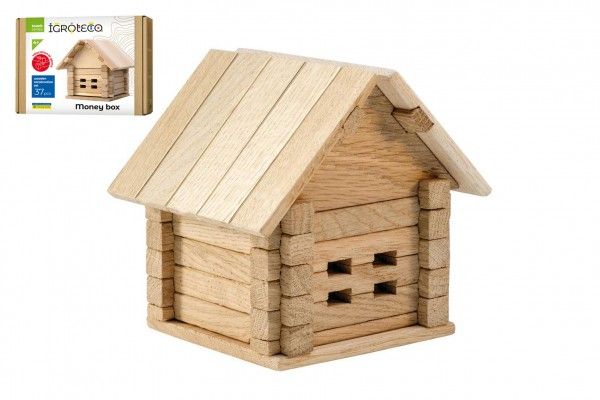 Stavebnice - Dřevěný dům 2v1 37 dílků
