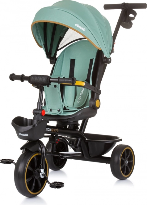 CHIPOLINO Tříkolka se stříškou Max Sport 2v1 Pastel Green