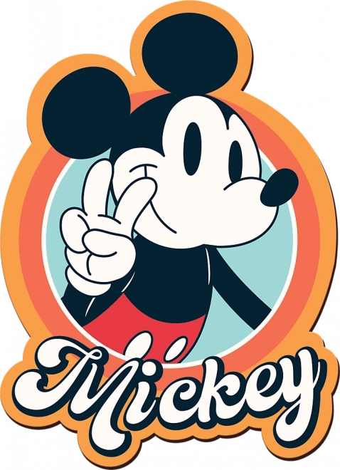 TREFL Wood Craft Origin puzzle Mickey Mouse Retro 160 dílků