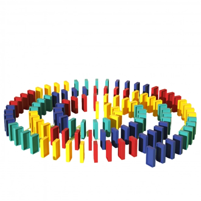 Elektrická lokomotiva s kostkami domino