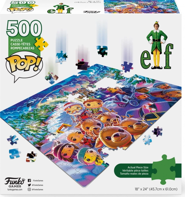 FUNKO GAMES Puzzle POP! Vánoční skřítek 500 dílků