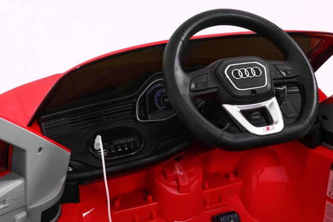 Audi Q8 Zvedák pro děti baterie Červená + Dálkové ovládání + EVA + Pomalý start + MP3 USB + LED dioda