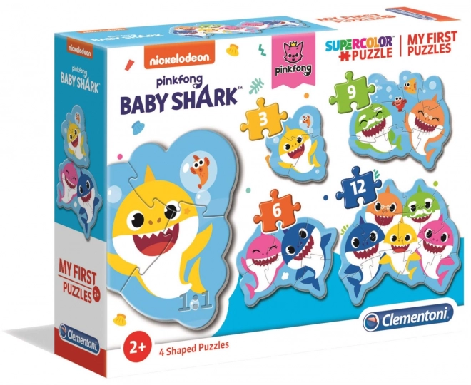 CLEMENTONI Moje první puzzle Baby Shark 4v1 (3,6,9,12 dílků)