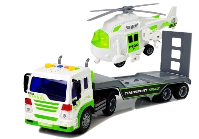 Transportér baterií 1:16 s vrtulníkem