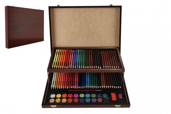 Sada na malování Art box v dřevěném kufříku - 91 kusů