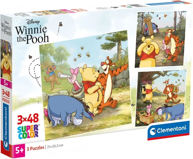 Puzzle Medvídek Pú 3x48 dílků Clementoni