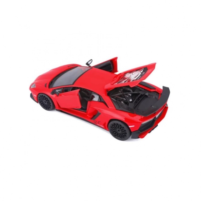 Kovový model Bburago Lamborghini Aventador červený 1:24