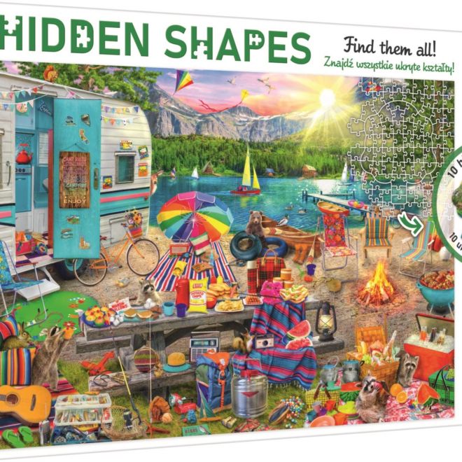 TREFL Puzzle Hidden Shapes: Výlet obytným autem 1003 dílků