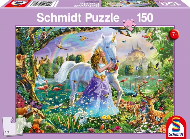 Puzzle princezna s jednorožcem