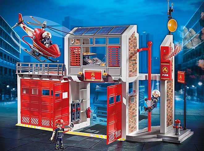 City Action figures set 9462 Velká hasičská stanice