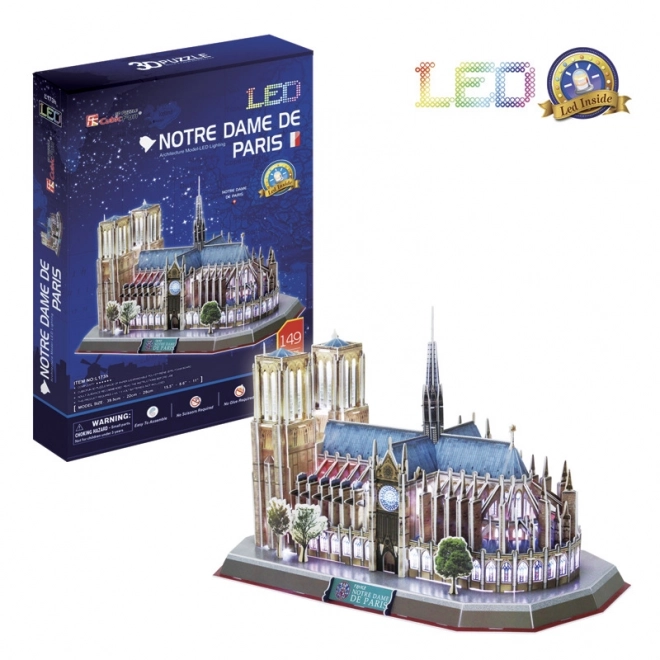 Svítící 3D puzzle Katedrála Notre Dame od CubicFun