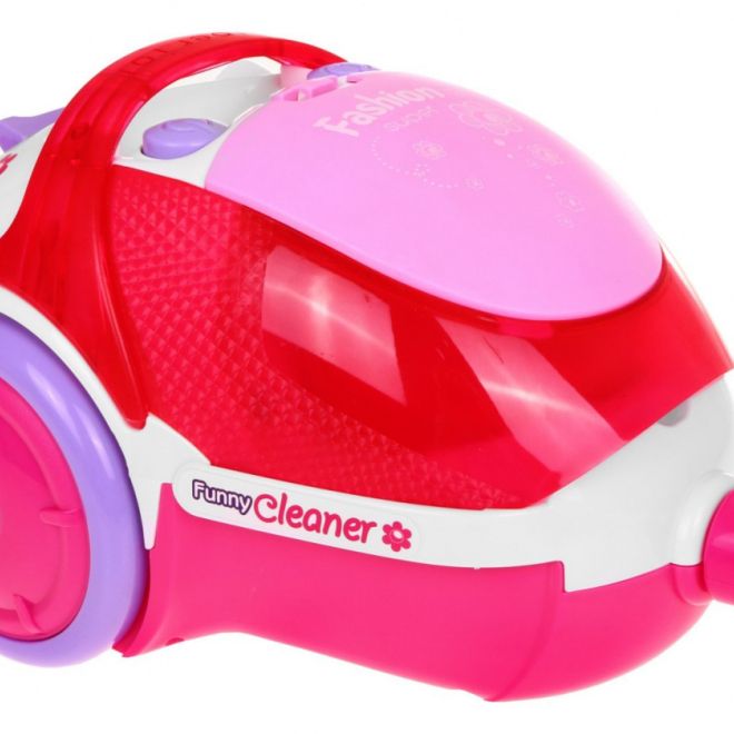 Růžový vysavač pro děti 3+ Světelné efekty Zvuk + funkce šňupání + polystyrenové kuličky