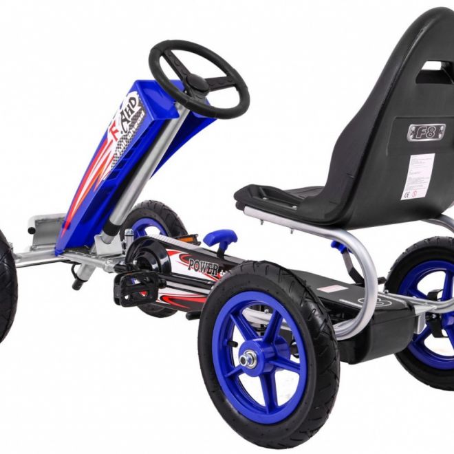 Motokára Full Ahead AIR s pedály pro děti 3+ Modrá + Nastavení sedadla + Nafukovací kola + Ruční brzda