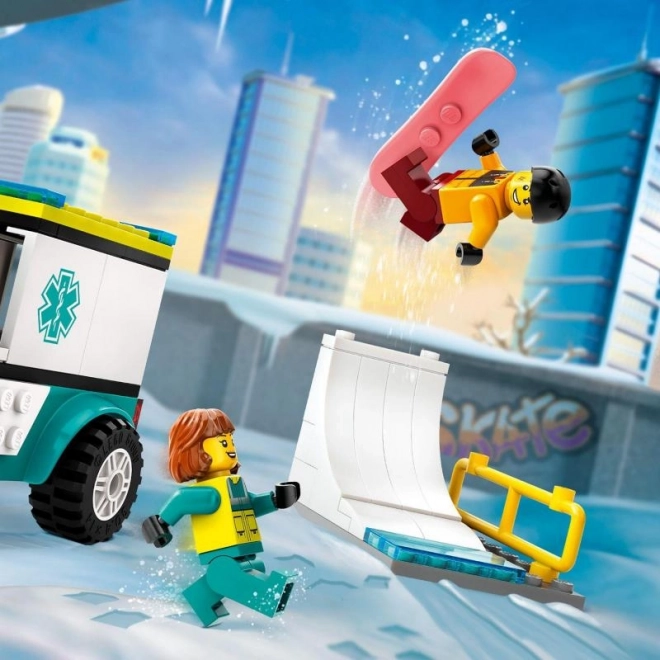 LEGO® City 60403 Sanitka a snowboardista