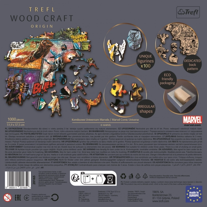 TREFL Wood Craft Origin puzzle Marvel Avengers 1000 dílků