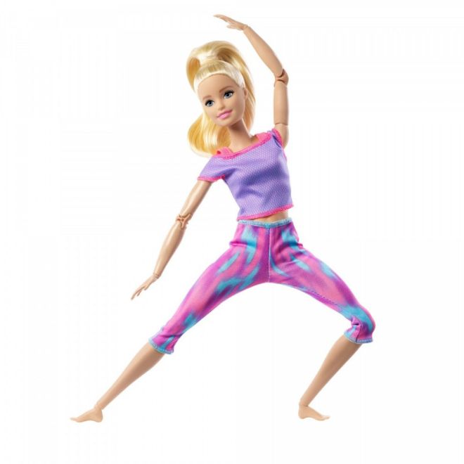 Barbie V pohybu GXF04 - Blondýnka ve fialovém topu