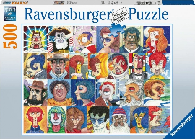 Ravensburger puzzle abeceda ve tvářích 500 dílků