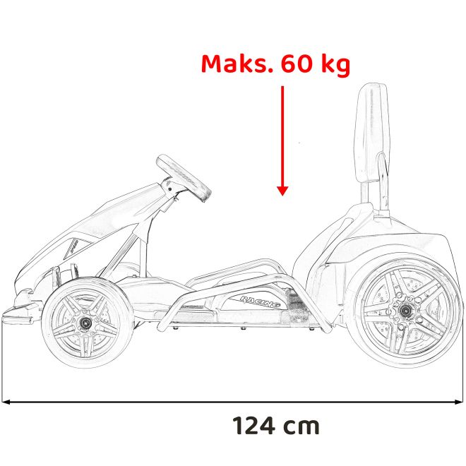 Dětská motokára na baterie Fast 3 Drift bílá + funkce Drift + 2x150W motory + LED rádio + pásy
