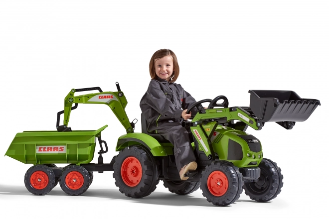 Traktor Claas Axos šlapací - s přední i zadní lžící + valník