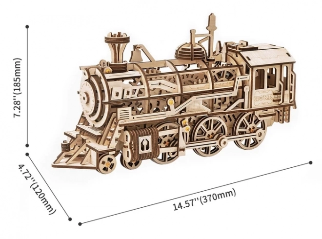 Lokomotiva - 3D dřevěná stavebnice