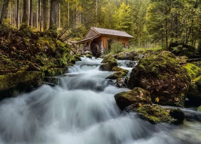 Ravensburger puzzle Vodopád Gollinger, Rakousko 1000 dílků