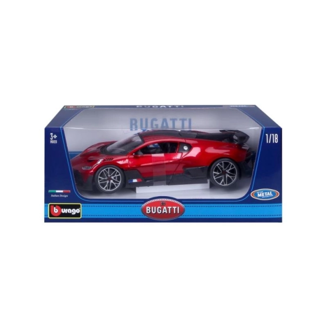 Bburago model Bugatti Divo červený 1:18