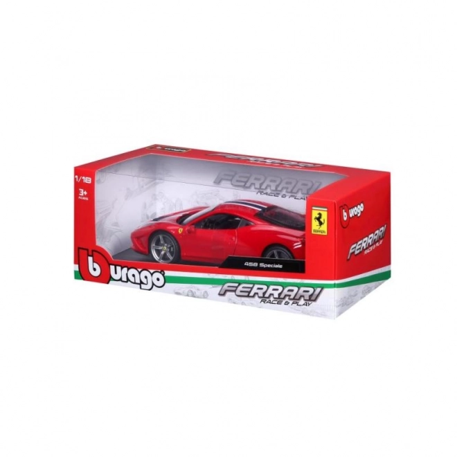 Bburago 1:18 Ferrari 458 Speciale Ferrari Race&Play červená 18-16002