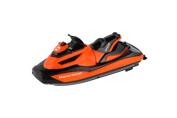 Oranžový plastový motorový skútr/člun RC, 22 cm, 2,4 GHz