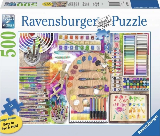 RAVENSBURGER Puzzle Paleta umělce XXL 500 dílků