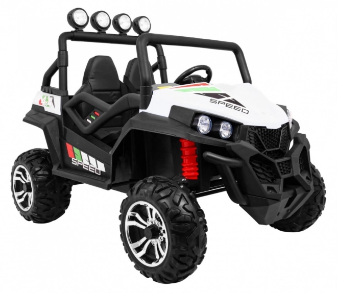 Dětská terénní buggy Grand Lift Bílá + pohon 4x4 + dálkové ovládání + nosič zavazadel + rádio MP3 + LED dioda