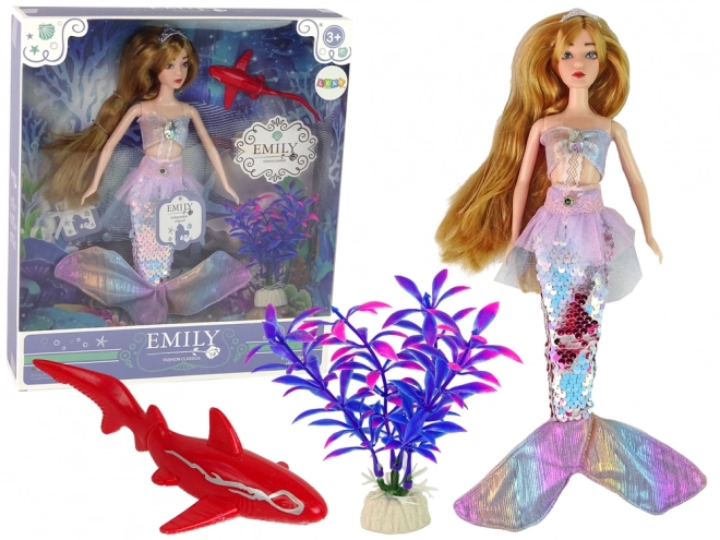 Emily the Mermaid Baby Doll Růžové příslušenství