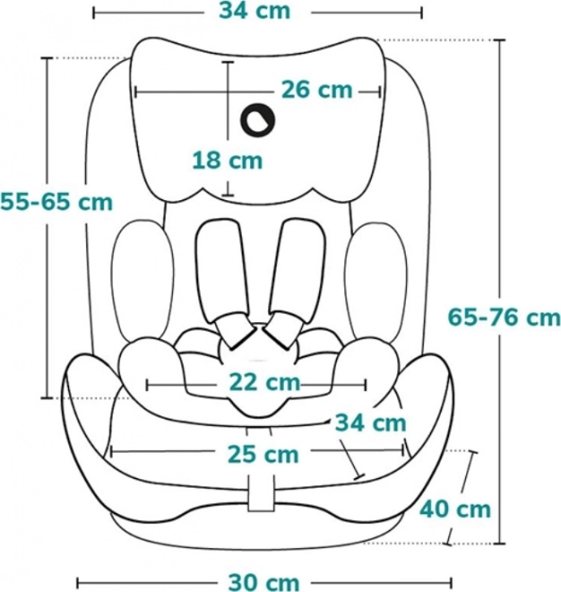 LIONELO Autosedačka Lars 15-36 kg – Turquoise