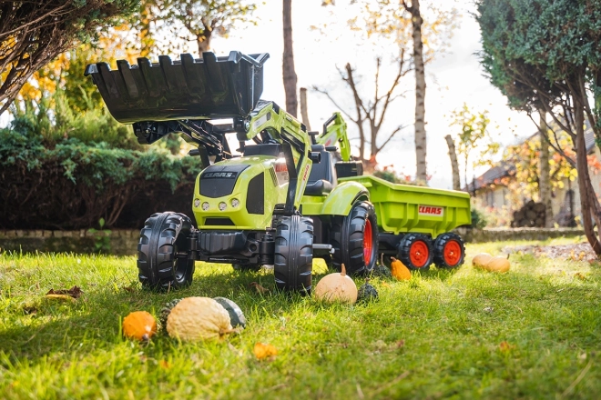 Traktor Claas Axos šlapací - s přední i zadní lžící + valník