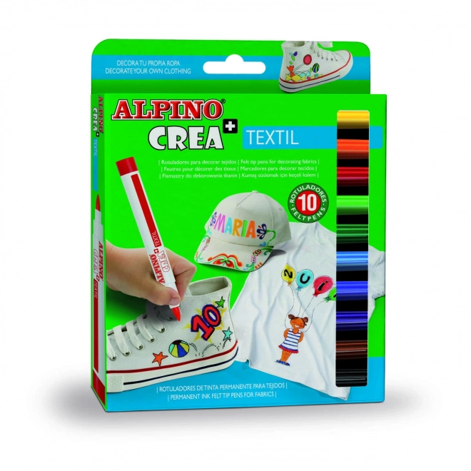 Fixy na textil Alpino - 10 kusů